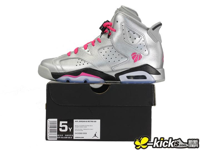 AJ6情人节,543390-009 AJ6情人节543390-009 2014 款 Air Jordan 6 GS 情人节更多实物图赏
