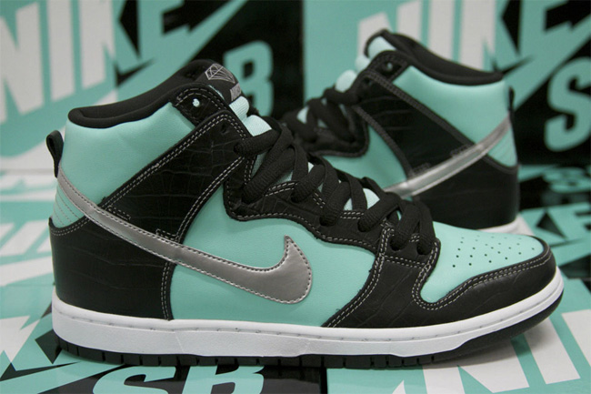 Diamond,Nike,Dunk,“,Tiffany,”,  Diamond x Nike SB Dunk Hi “Tiffany” 实物图赏