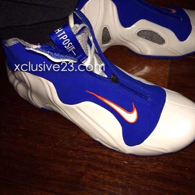 Nike Air Flightposite 2014,风一复 风一复刻阿兰·休斯顿 Nike Air Flightposite 2014 ＂Knicks＂实物上脚