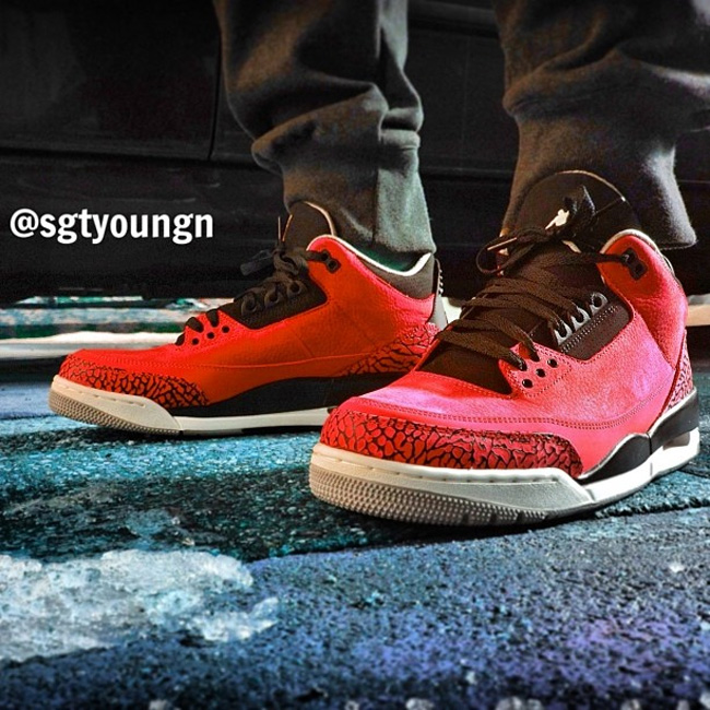 Air Jordan 3,AJ3 AJ3 TORO 全红 Air Jordan 3 ＂Toro＂ 大红配色实物曝光