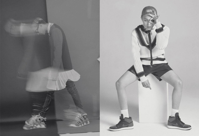 G-Dragon,权志龙  G-Dragon 权志龙穿着球鞋登陆时尚杂志封面