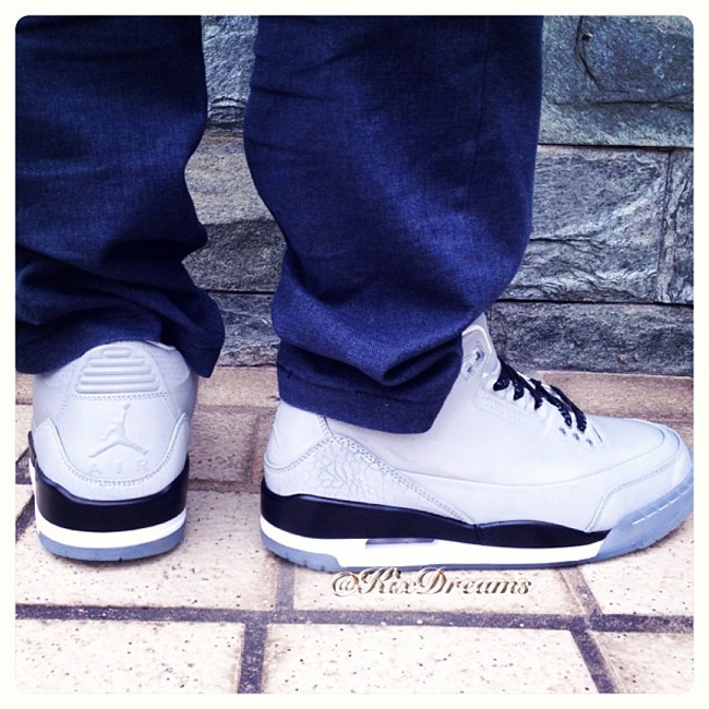 631603-003,AJ3,Air Jordan 3,5L 631603-003 Air Jordan 5Lab3 ＂Reflective＂ 上脚实拍