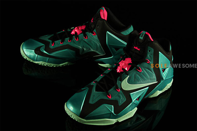 LBJ11南海岸,616175-330,LeBron 11, LBJ11南海岸616175-330 LeBron 11 ＂South Beach＂ 南海岸配色实物曝光
