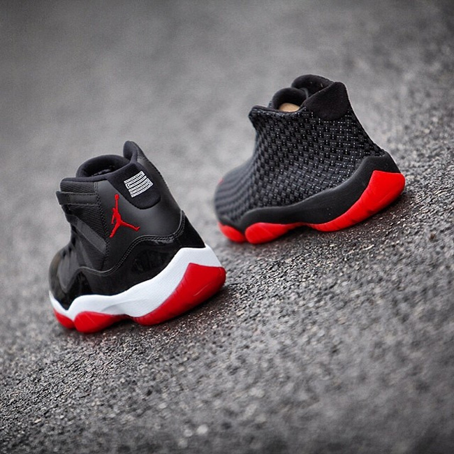 Jordan Future  经典 VS 未来，Jordan Future 和 Air Jordan 11 对照图片