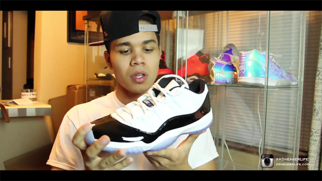 528895-033,Air Jordan 11 Low,A AJ11 Low低帮528895-153 【视频】Air Jordan 11 Low ＂Concord＂ 上脚实拍