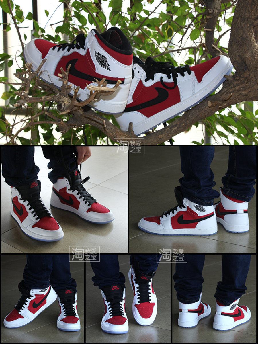 555088-123,AJ1,Air Jordan 1 AJ1 555088-123 Air Jordan 1 ＂Carmine＂ 胭脂红配色更多实物图赏