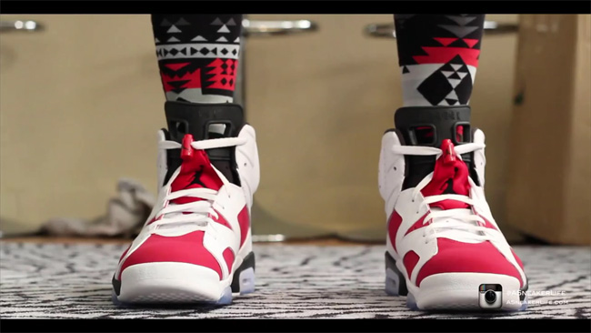 384664-160,AJ6,Air Jordan 6 AJ6胭脂红384664-160 【视频】Air Jordan 6 ＂Carmine＂ 胭脂红上脚实拍