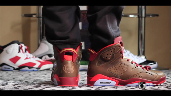 384664-250,Air Jordan 6,AJ6 AJ6 384664-250 【视频】Air Jordan 6 ＂Cigar＂ 上脚展示