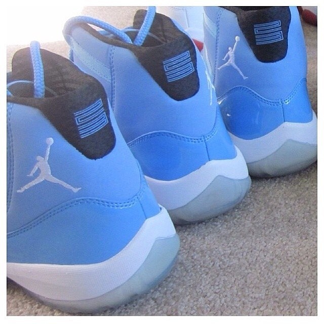 AJ11,Air Jordan 11,北卡配色 AJ11 Air Jordan 11 ＂Pantone＂ 2014 款北卡蓝配色更多实物