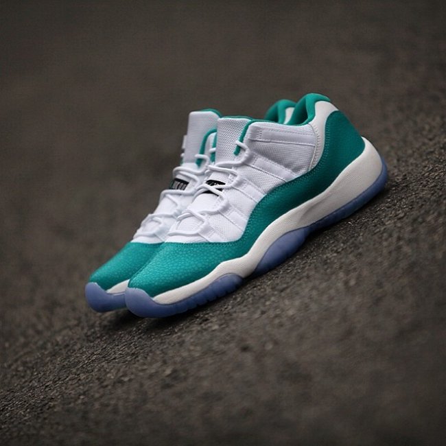 AJ11,AJ11 Low,Air Jordan 11 Lo AJ11 Low 580521-143 Air Jordan 11 Low GS “Turbo Green/Aqua” 实物图赏