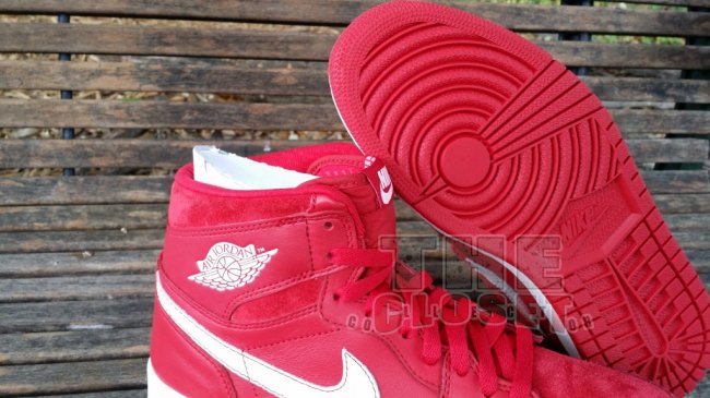 AJ1,麂皮,Air Jordan 1,555088-601 AJ1麂皮555088-601 Air Jordan 1 High OG ＂Gym Red＂ 实物图赏