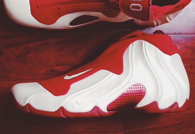 Flightposite 风一2014复刻发售信息 Nike Air Flightposite One PE 白红配色实物图赏