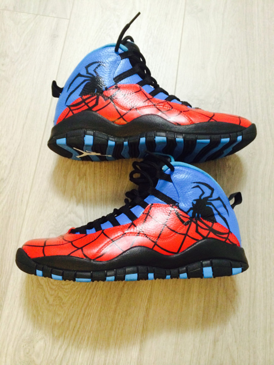 AJ10,Air Jordan 10 AJ10 Air Jordan 10 ＂Spiderman＂ 定制球鞋欣赏
