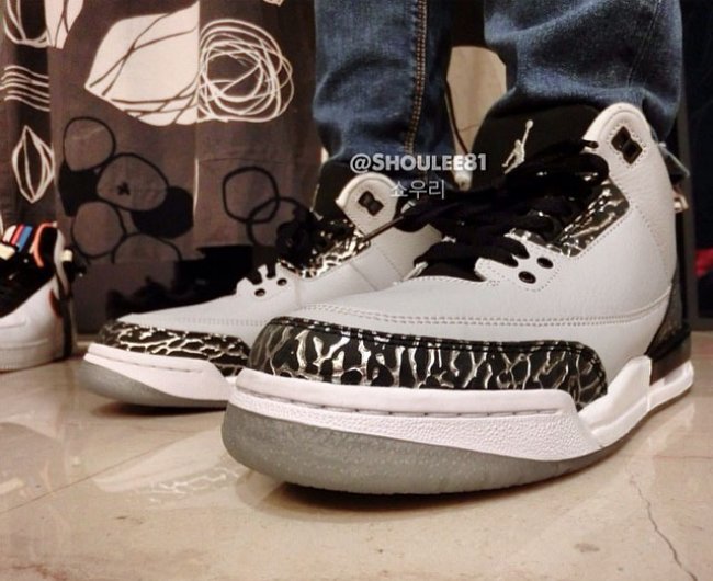 AJ3,Air Jordan 3,AJ3灰狼,136064- AJ3灰狼136064-004 Air Jordan 3 ＂Wolf Grey＂ 上脚实拍