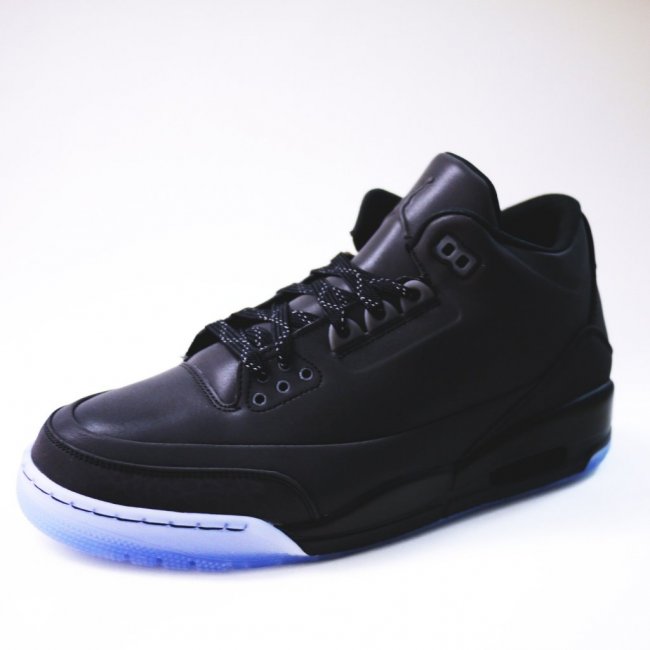 AJ3,Air Jordan 3,AJ 5Lab3,5Lab AJ3 631603-010 Air Jordan 5Lab3 ＂Black＂ 实物近照 & 反光鞋面展示