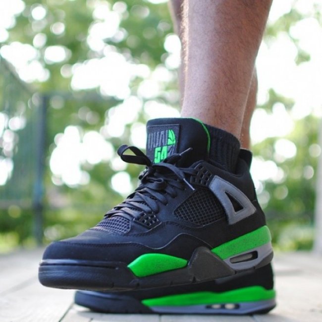 AJ4,Air Jordan 4,球鞋定制 AJ4 Air Jordan 4 ＂Black Quai 54＂ 定制鞋款欣赏