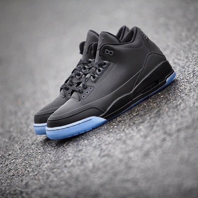 AJ3,Air Jordan 3,631603-010 AJ3 631603-010 Air Jordan 5Lab3 ＂Black＂ 实物欣赏