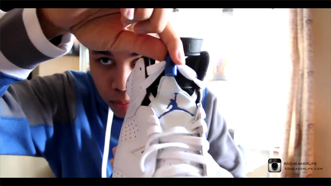 AJ6,Air Jordan 6,384664-107 AJ6运动蓝384664-107 【视频】Air Jordan 6 ＂Sport Blue＂ 实物展示