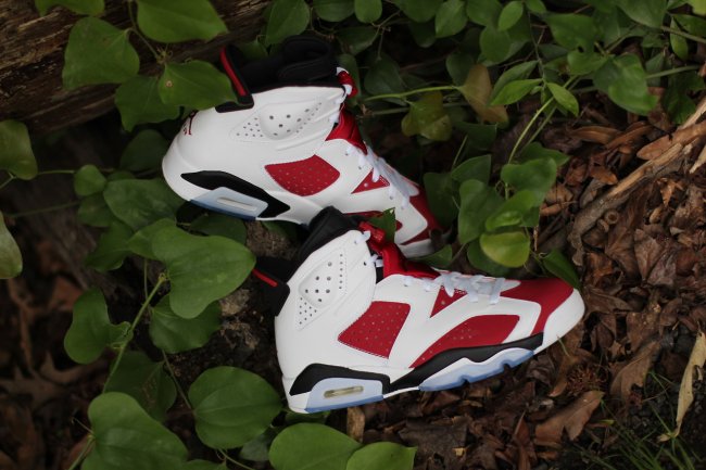 AJ6,Air Jordan 6,AJ6胭脂红,384664 AJ6 384664-160 384665-160 胭脂红 Air Jordan 6 ＂Carmine＂ 实拍欣赏