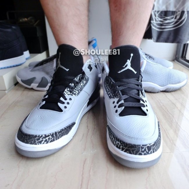 AJ3,Air Jordan 3,136064-004 AJ3灰狼136064-004 398614-004 Air Jordan 3 ＂Wolf Grey＂ 更多上脚实拍