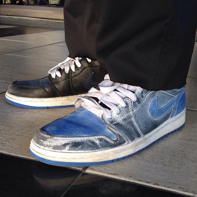 653532-002,653532-100,AJ1SB,AJ AJ1SB 653532-002/653532-100 Nike SB x Air Jordan 1 ＂Lance Mountain＂ 实物曝光