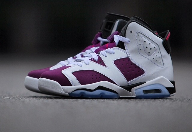 AJ6,Air Jordan 6,543390-127 AJ6女款女鞋543390-127 Air Jordan 6 GS ＂Bright Grape＂ 白紫葡萄美图欣赏