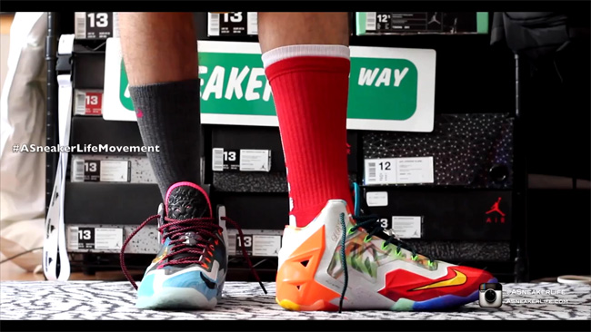 LBJ11,LeBron 11,650884-400 LBJ11 650884-400 【视频】LeBron 11 ＂What The LeBron＂ 上脚实拍