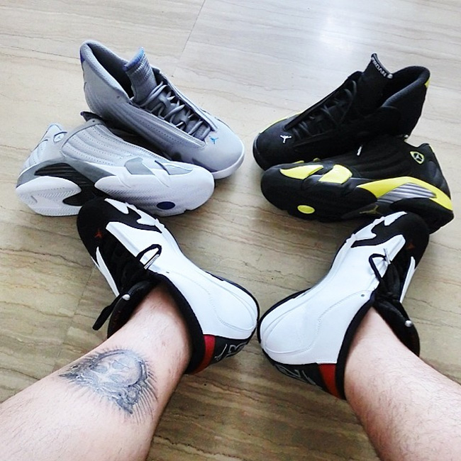 AJ14,Air Jordan 14 AJ14黑头 Air Jordan 14 ＂Black Toe＂ 上脚实拍