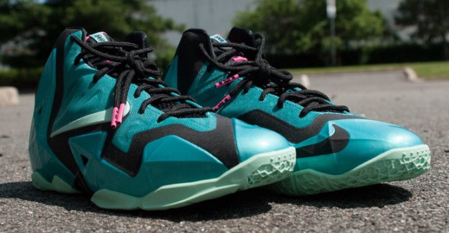 LBJ11,LeBron 11,LBJ南海岸 LBJ11国内发售616175-330 LeBron 11 ＂South Beach＂ 南海岸实物图赏