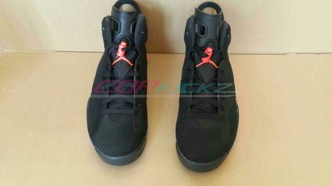 AJ6,Air Jordan 6,384664-023 384664-023 AJ6 2014 款黑红 Air Jordan 6 ＂Black Infrared＂ 实物图赏