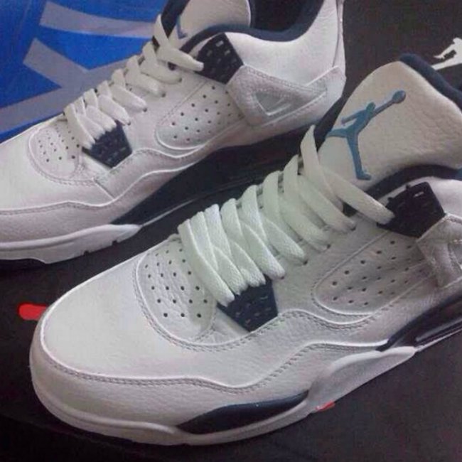 AJ4,Air Jordan 4 AJ4 AJ发布信息 Air Jordan 4 Retro “Columbia” 2015 实物曝光