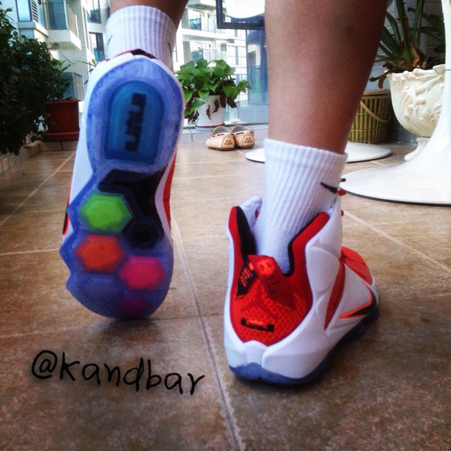 684593-601,LBJ12,LeBron 12 684593-601 LBJ12 LeBron 12 “Lion Heart” 实物上脚展示