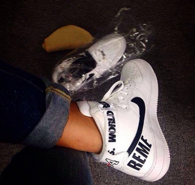 AF1,Nike Air Force 1 AF1联名 Supreme x Nike Air Force 1 High “White” 实物亮相