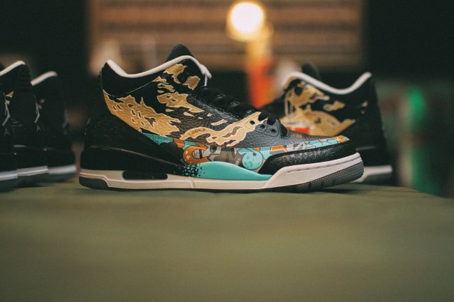 AJ3,Air Jordan 3,球鞋定制 AJ3 Air Jordan 3 “SS1000” 定制球鞋欣赏