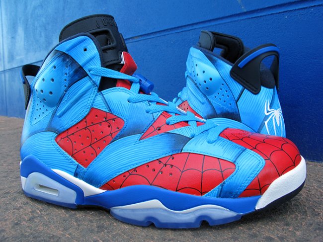 AJ6,Air Jordan 6,球鞋定制 AJ6 Air Jordan 6 “Spiderman”by Sekure D 定制鞋款