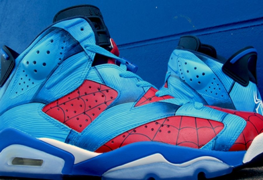 AJ6,Air Jordan 6,球鞋定制 AJ6 Air Jordan 6 “Spiderman”by Sekure D 定制鞋款