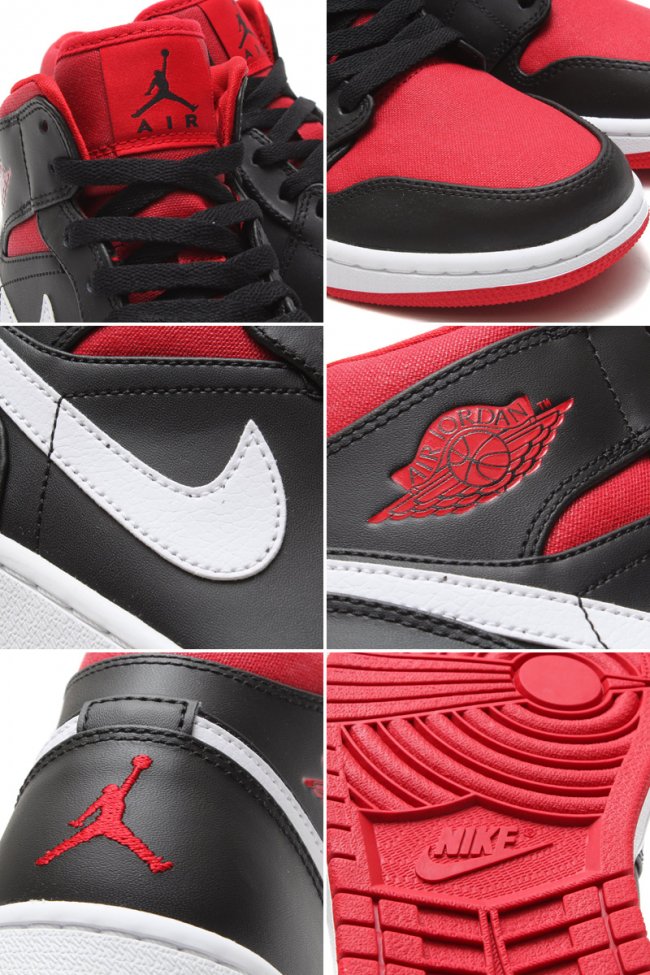 AJ1,Air Jordan 1 AJ1 554724-020 Air Jordan 1 Mid “Bred” 黑红配色发售