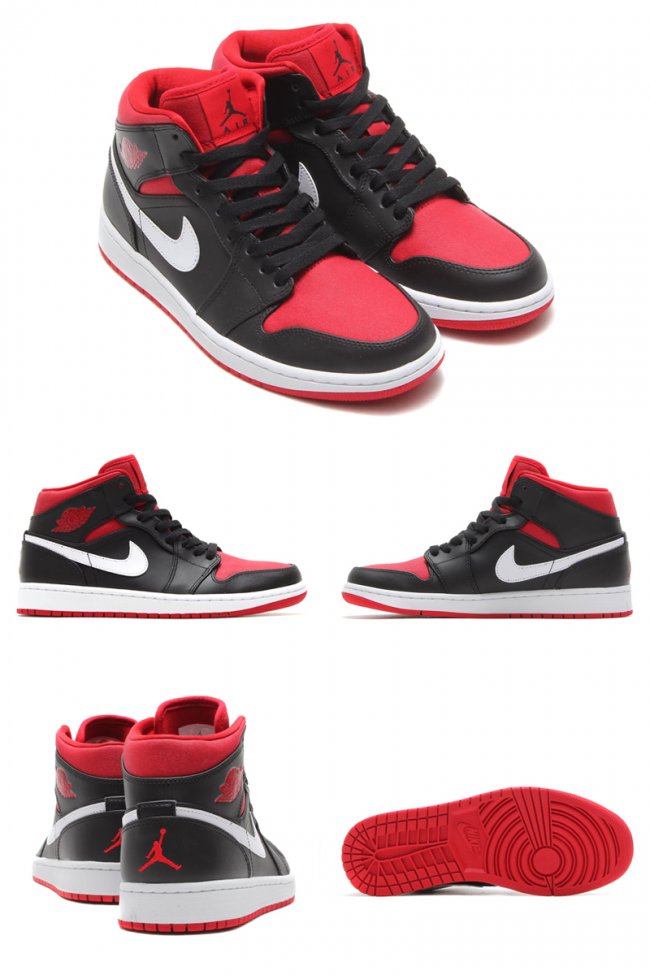 AJ1,Air Jordan 1 AJ1 554724-020 Air Jordan 1 Mid “Bred” 黑红配色发售