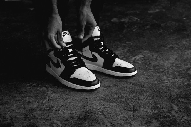 555088-010,AJ1,Air Jordan 1 555088-010 AJ1 Air Jordan 1 Retro High OG 黑白上脚实拍