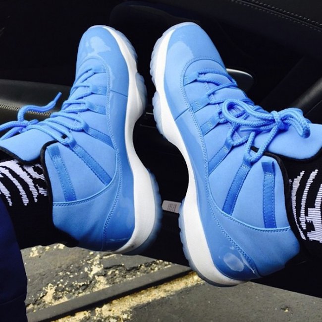 AJ11北卡蓝,Air Jordan 11,689479-4 AJ11北卡蓝689479-405 Dez Bryant 网晒 Air Jordan 11 北卡蓝