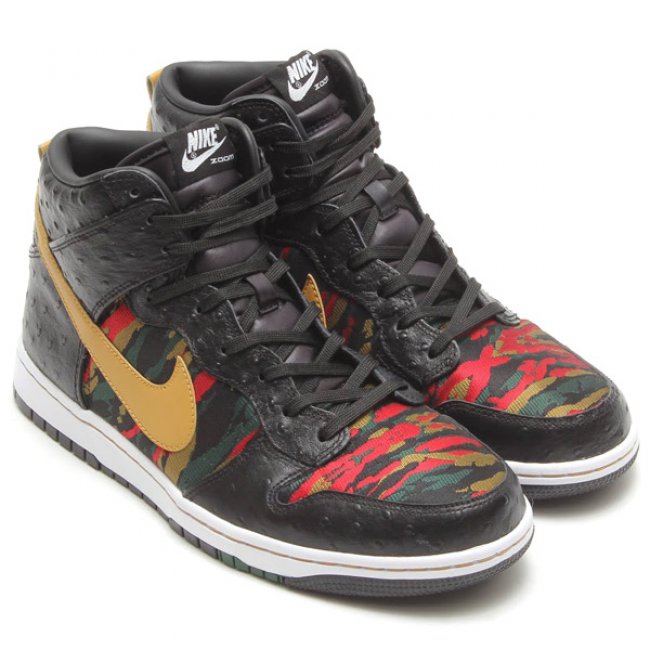 Nike,Dunk,High,CMFT,PRM,黑,虎纹,迷 716714-002 Nike Dunk High CMFT PRM QS 黑虎纹迷彩配色发售