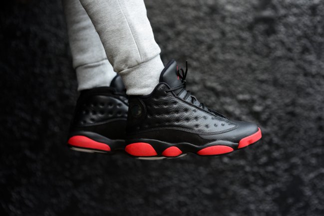 414571-003,AJ13,Air Jordan 13 414571-003 AJ13 Air Jordan 13 “Black/Gym Red” 上脚实拍