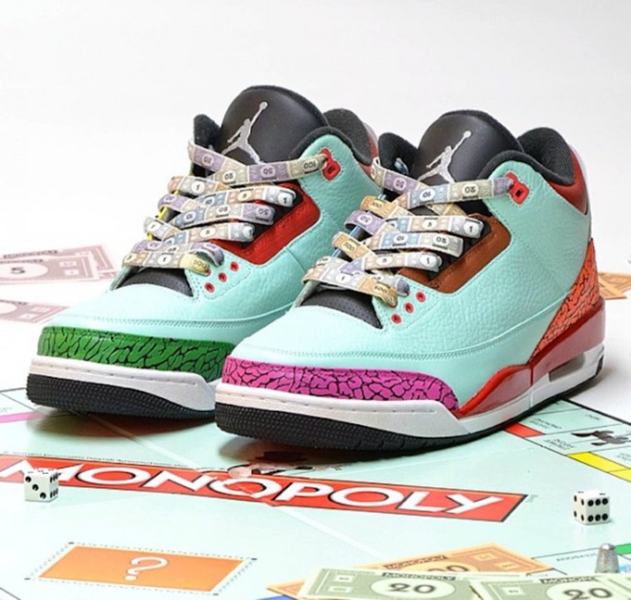 AJ3,Air Jordan 3 AJ3 Air Jordan 3 “Monopoly” 地产大亨个人定制鞋款