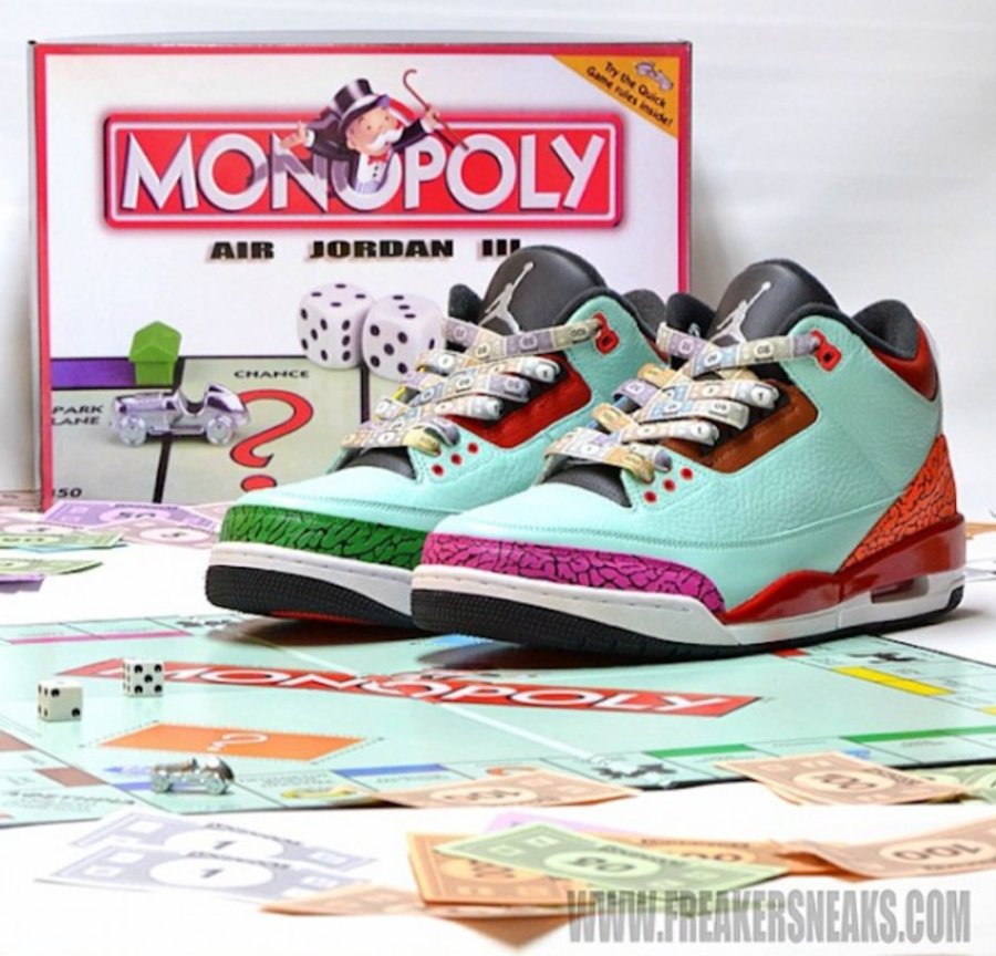 AJ3,Air Jordan 3 AJ3 Air Jordan 3 “Monopoly” 地产大亨个人定制鞋款