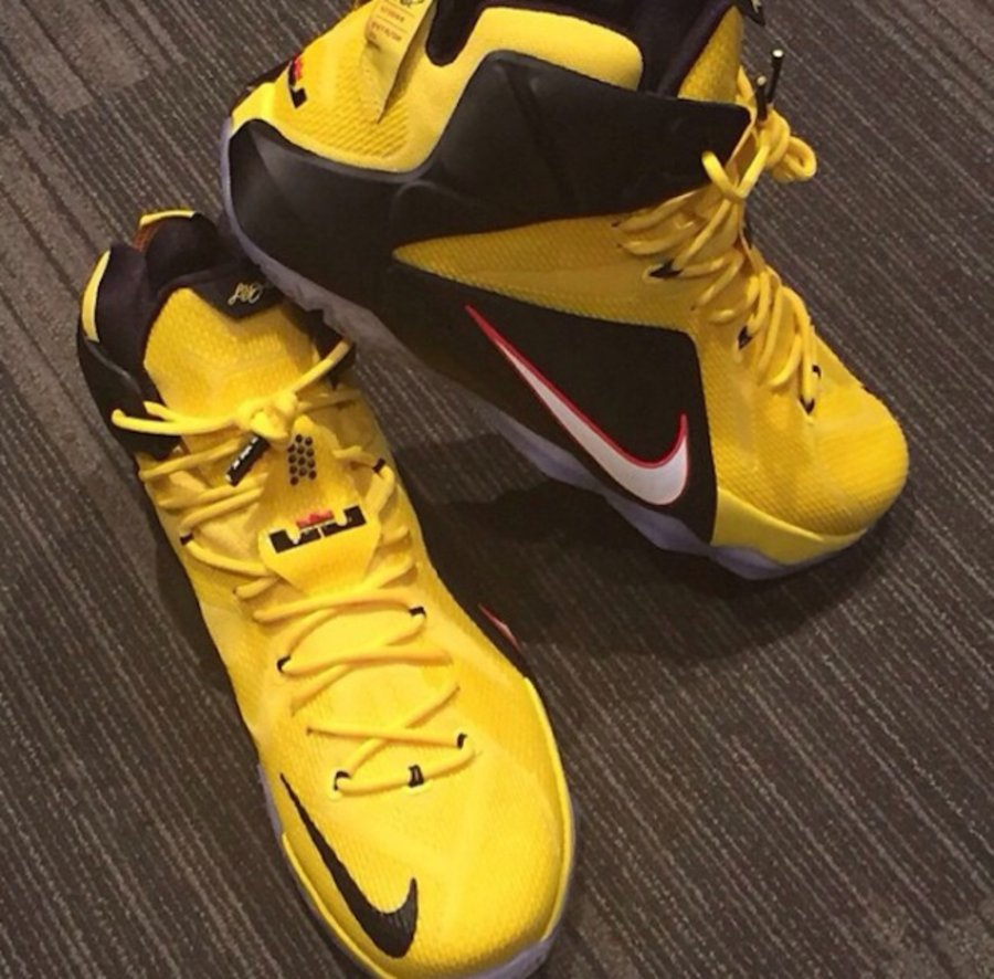 LBJ12,LeBron 12 LBJ12 詹姆斯上脚 LeBron 12 PE 黄黑配色