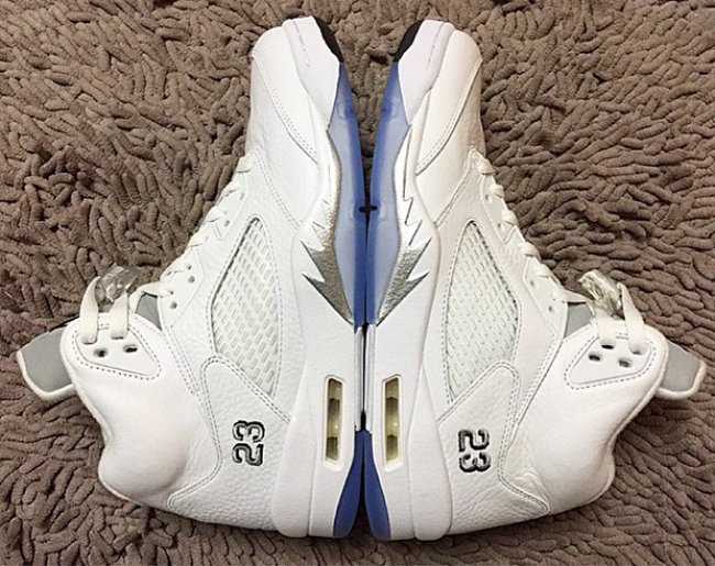 AJ5,Air Jordan 5 AJ5 Air Jordan 5 白/金属银配色更多实物曝光