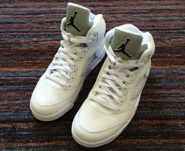 136027-130,AJ5,Air Jordan 5 136027-130AJ5 Air Jordan 5 白/金属银清晰实物图赏