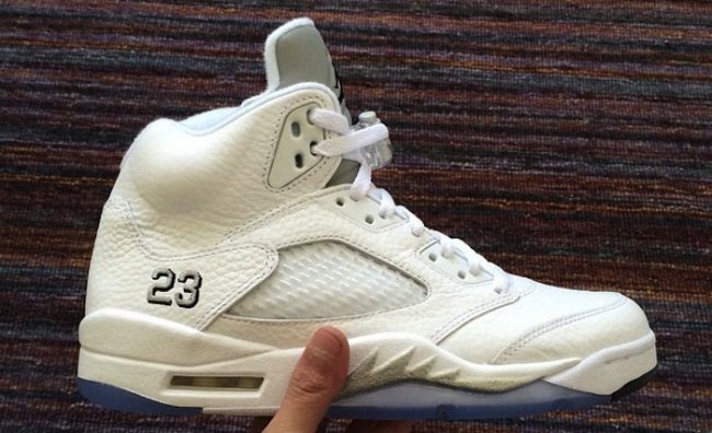 136027-130,AJ5,Air Jordan 5 136027-130AJ5 Air Jordan 5 白/金属银清晰实物图赏