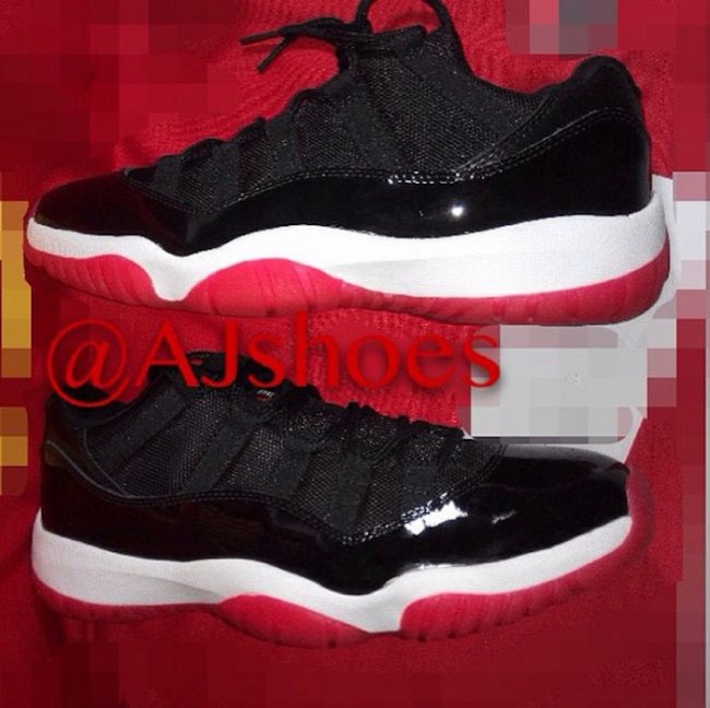 528895-012,AJ11低帮,AJ11 Low,Air 528895-012AJ11低帮 Air Jordan 11 Low “Bred” 黑红更多实物曝光