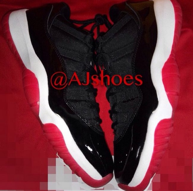 528895-012,AJ11低帮,AJ11 Low,Air 528895-012AJ11低帮 Air Jordan 11 Low “Bred” 黑红更多实物曝光